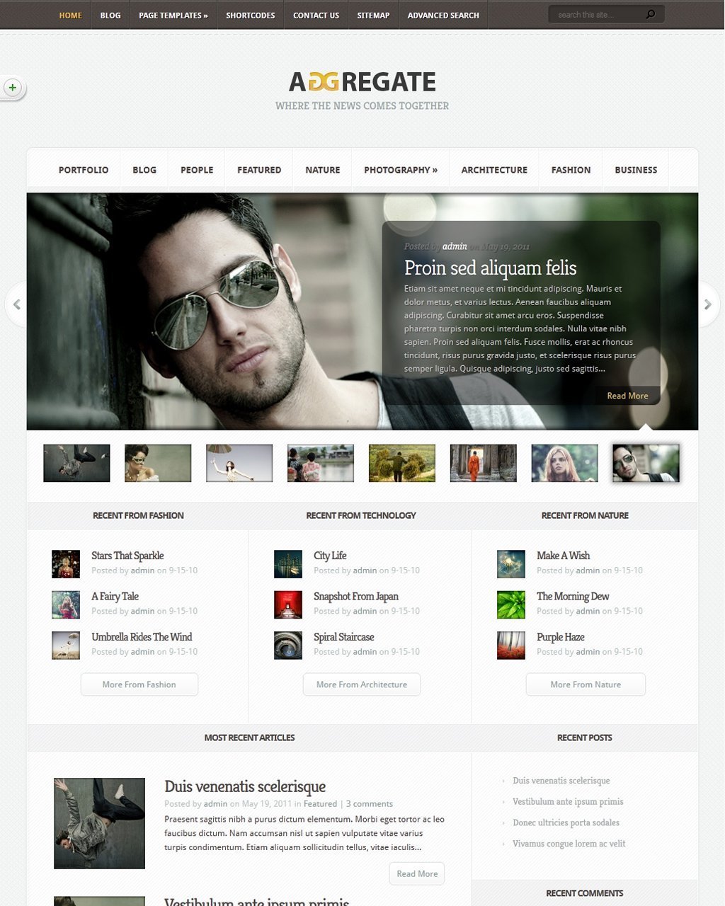 Elegant Themes Aggregate WordPress Theme