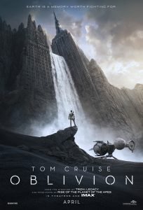 Oblivion Movie Poster starring Tom Cruise and Morgan Freeman