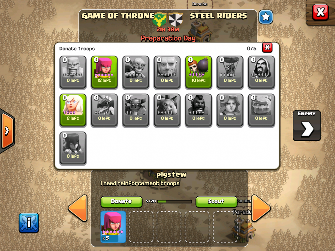 clash of clans clan wars draw