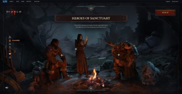 Diablo 4 Website Classes Heroes of Sanctuary