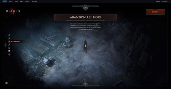 Diablo 4 Website Gameplay Abandon All Hope